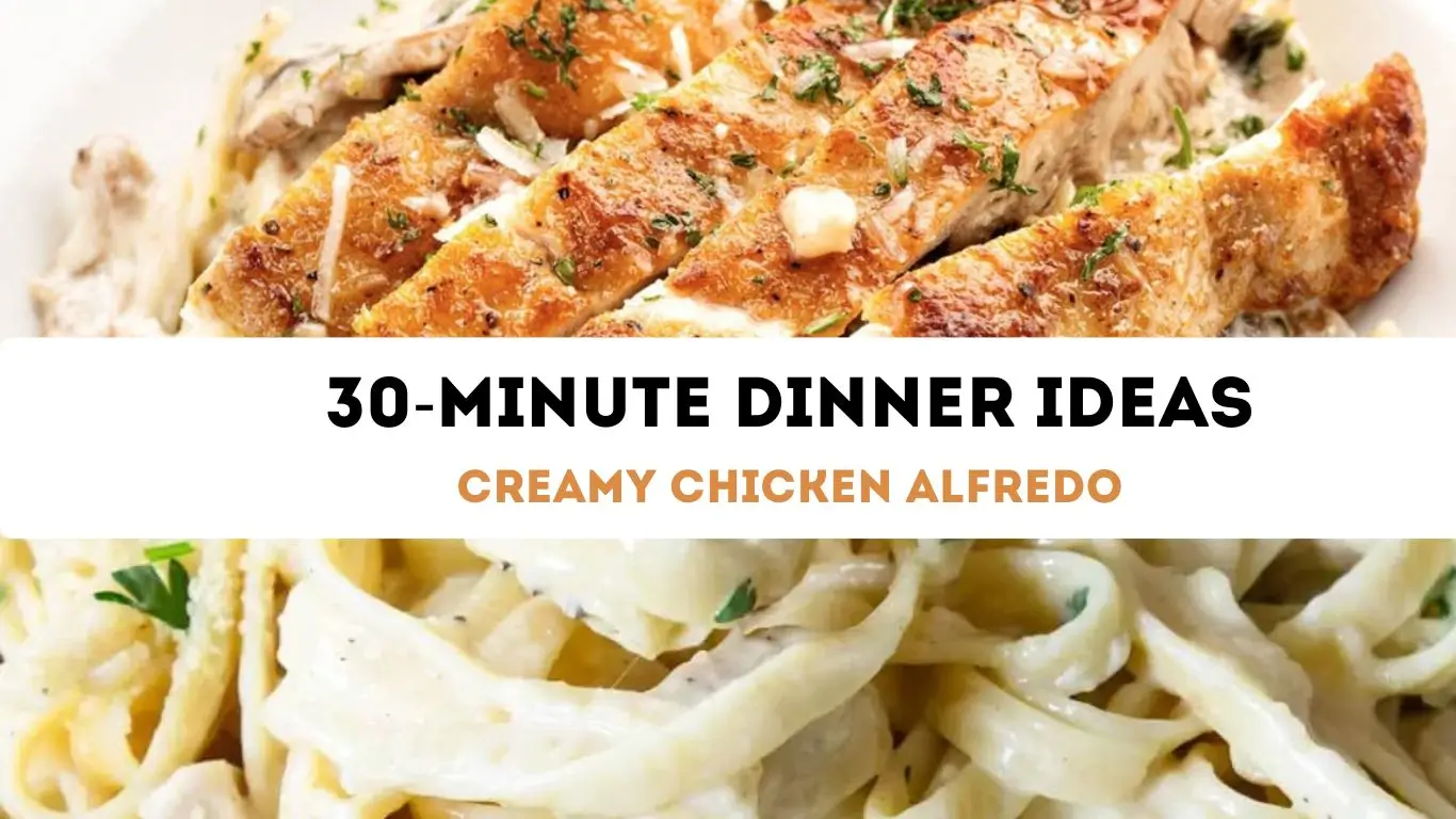 30-Minute Dinner Ideas : Valid of Busy Evenings Creamy Chicken Alfredo