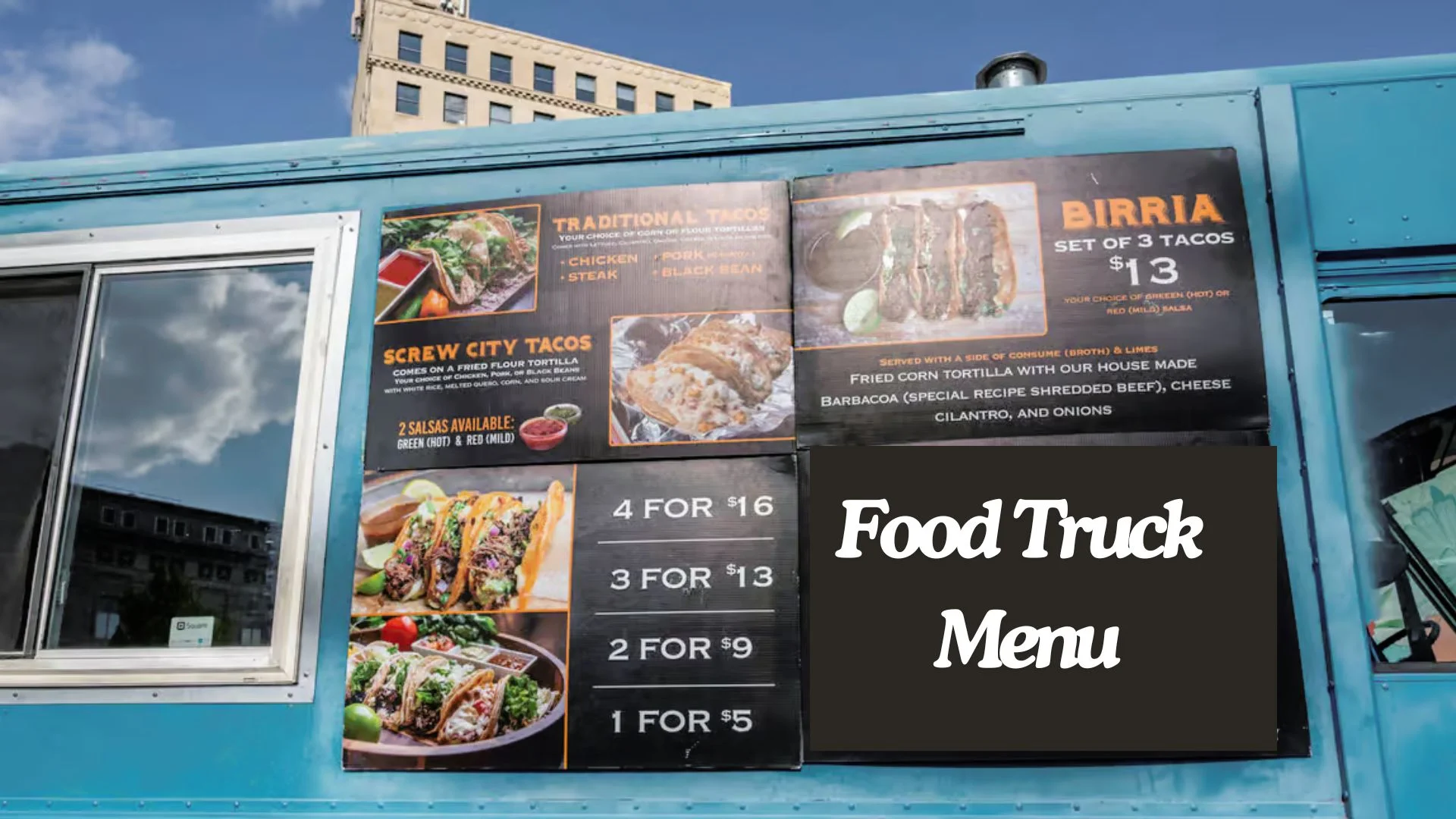 Food Truck Menu