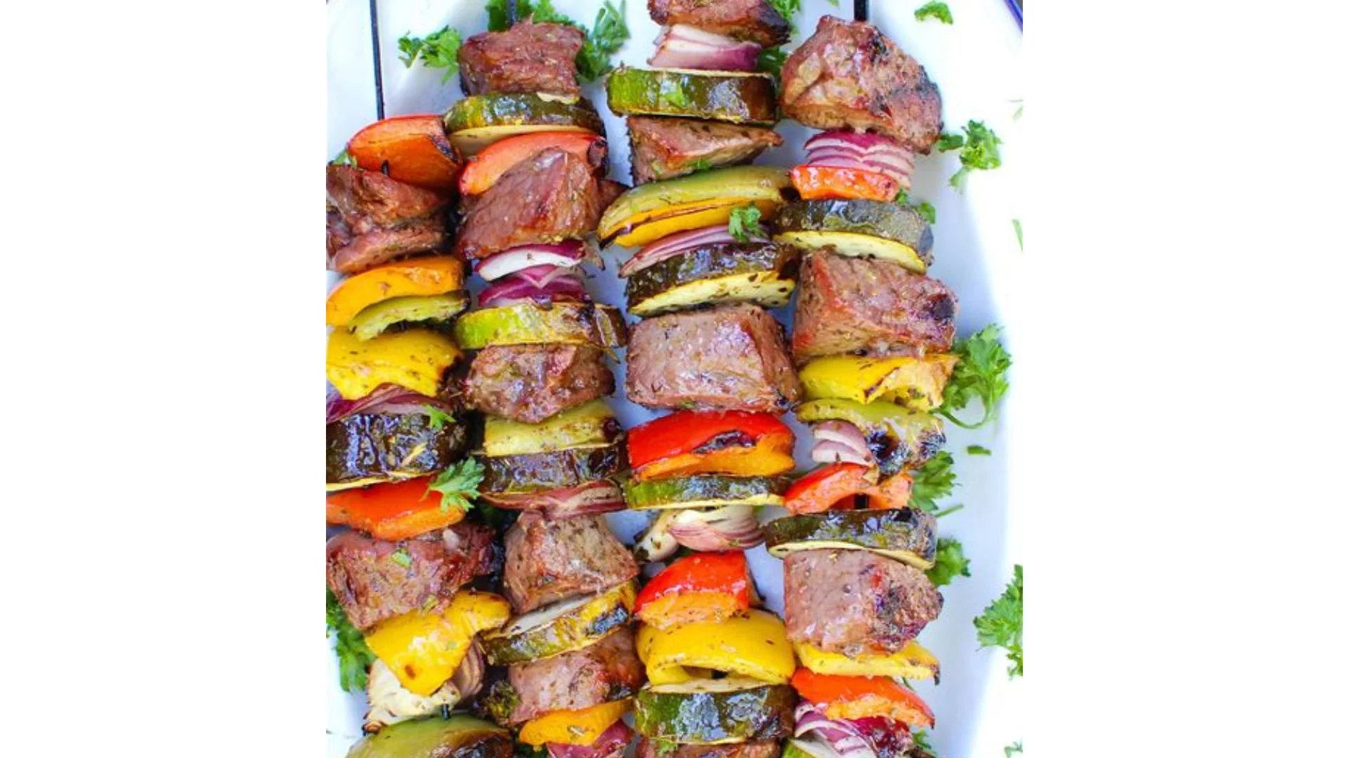 Mediterranean Style Diced Beef Skewers