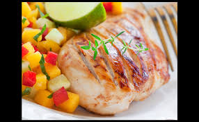 Spicy Turkey Steaks with Mango Salsa